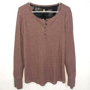 Women's Carhartt Classic Henly Waffle-Knit Shirt L